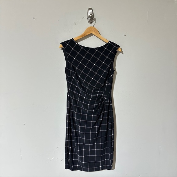 Lauren Ralph Lauren Women’s Black Windowpane Sheath Dress - Size 6 - Picture 1 of 6